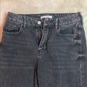 Black straight leg jeans